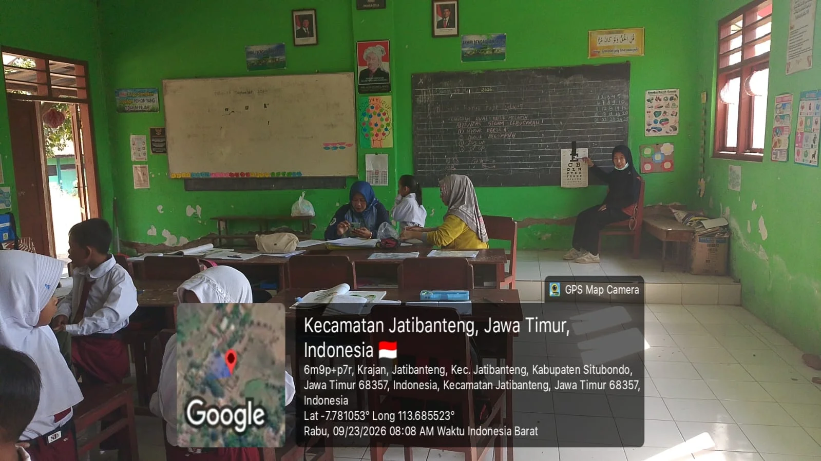 kegiatan SKRINING  siswa SDN 3 JATIBANTENG